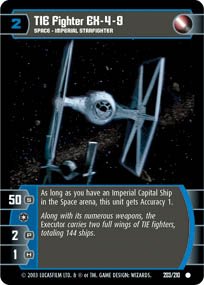 #203 TIE Fighter EX-4-9 Star Wars TCG (ESB common)