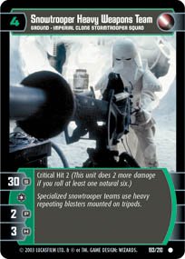 #193 Snowtrooper Heavy Weapons Team TCG (ESB common)
