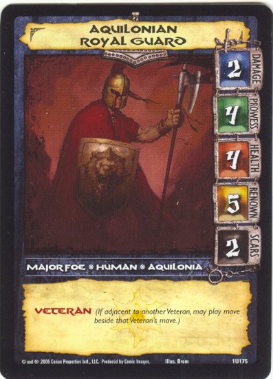 Aquilonian Royal Guard (U) Conan CCG