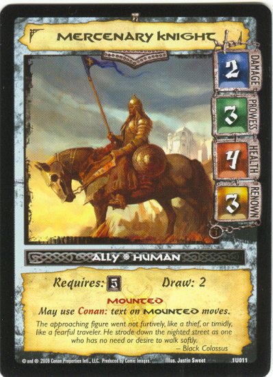 Mercenary Knight (U) Conan CCG
