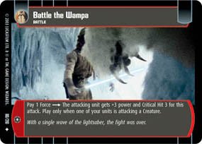 #80 Battle the Wampa (ESB uncommon) Star Wars TCG