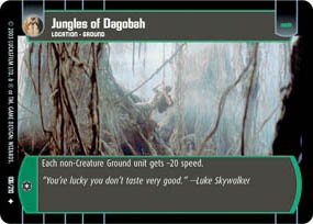 #106 Jungles of Dagobah Star Wars TCG (ESB uncommon)