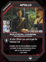 Apollo, Political Liaison BSG-100 (C) Battlestar Galactica CCG