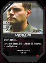 Article 23 BSG-059 (C) Battlestar Galactica CCG