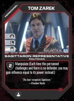 Tom Zarek, Sagitarron Representative BSG-140 (U) Battlestar Galactica CCG