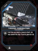 Troop Freighter BSG-175 (U) Battlestar Galactica CCG
