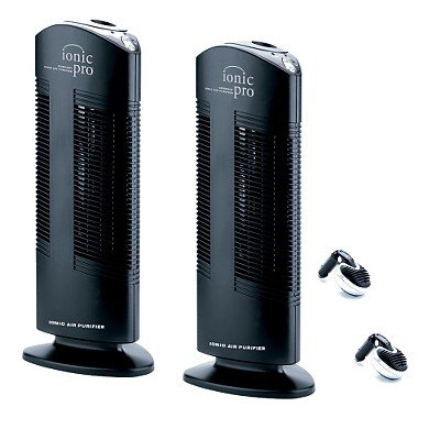 IONIC PRO TWIN PACK COMPACT AIR PURIFIER WITH BONUS TWIN CAR IONIZERS