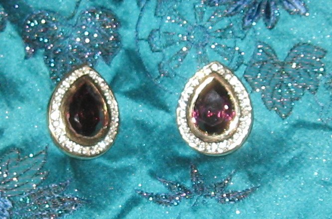purple clipon earrings