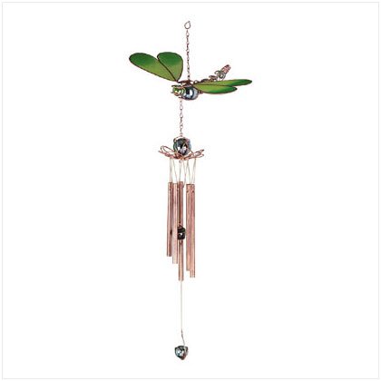 Stained Glass Dragonfly Windchime