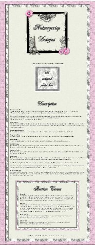Paris Shabby Couture Ebay Auction Template