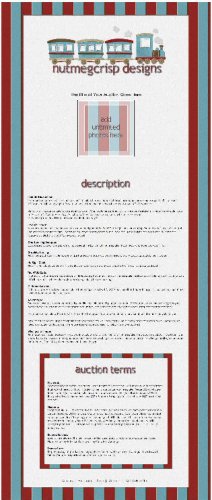 Choo Choo Train Ebay Auction Template