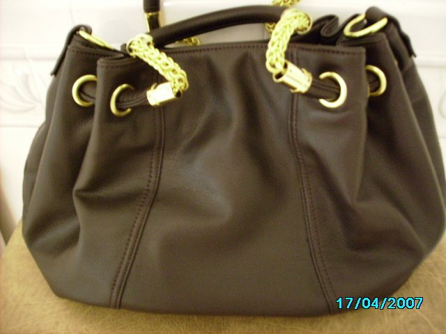 Designer inspired lambskin handbag