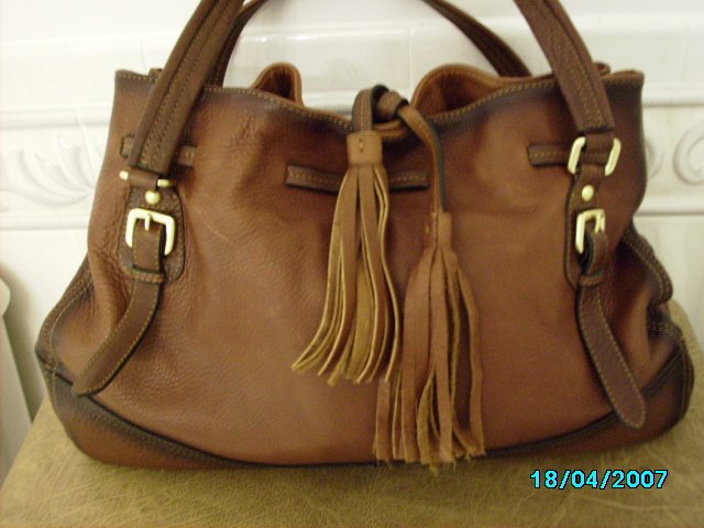 Designer inspired high end deerskin handbag