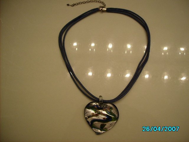 Murano glass heart necklace