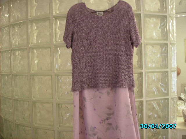 Flowered skirt and top set
