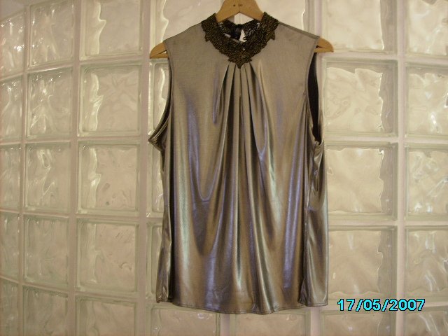 Ladies slinky gold top