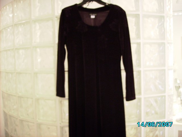 "Citi dress" stretch velour empire style dress
