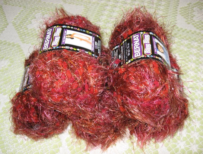 $25 Lot--5 Skeins Bling Bling "Moulin Rouge" Yarn + Free Gift!