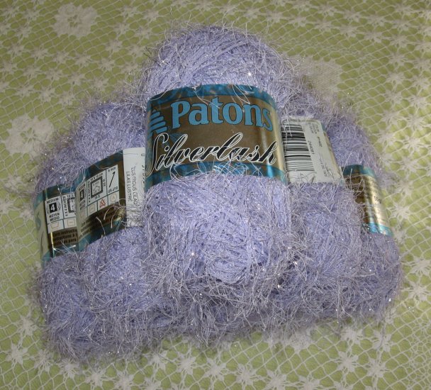 $39 Lot--6 Skeins Silverlash "Lustrous Lilac" Yarn + Free Gift!