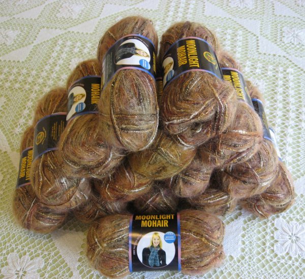 $135 Lot--15 Skeins Moonlight Mohair "Safari" + Free Gift!