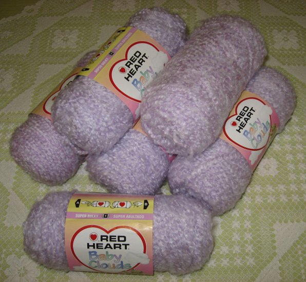 $25 Lot--6 Skeins Baby Clouds "Orchid" Yarn + Free Gift!