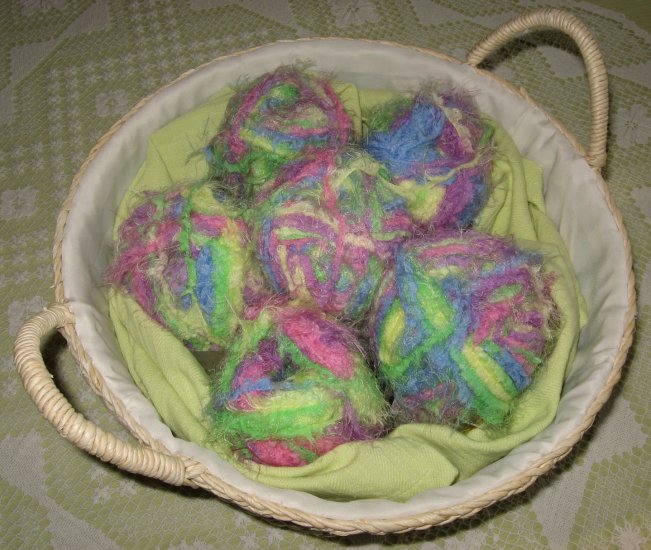 $35 Lot--6 Skeins Yarn Bee Luscious "Sherbet" Yarn + Free Gift!