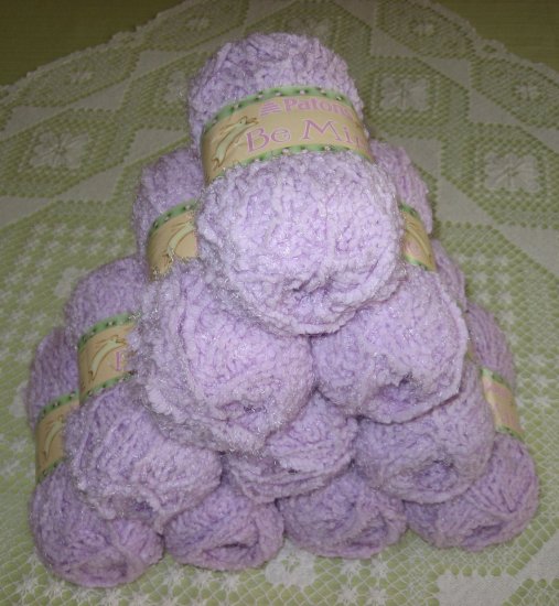 $50 Lot--10 Skeins Patons Be Mine "Lovely Lilac" Yarn + Free Gift!