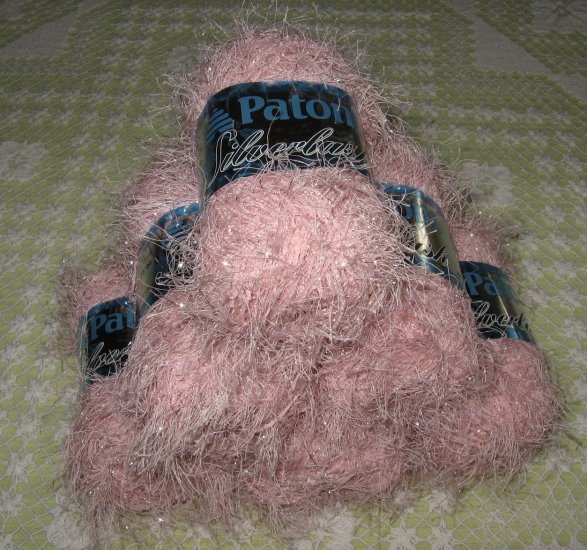 $39 Lot--6 Skeins Silverlash "Rose Quartz" Yarn + Free Gift!
