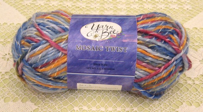Yarn Bee Mosaic Twist "Terra Rosa" Yarn ~ 1 Skein ~ $3