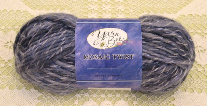 Yarn Bee Mosaic Twist "Moody Blue" Yarn ~ 1 Skein ~ $4