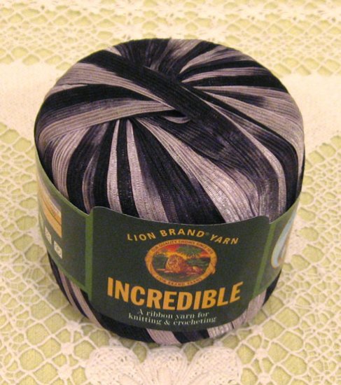 Lion Brand Incredible "Accent on Black" Yarn ~ 1 Skein ~ $4