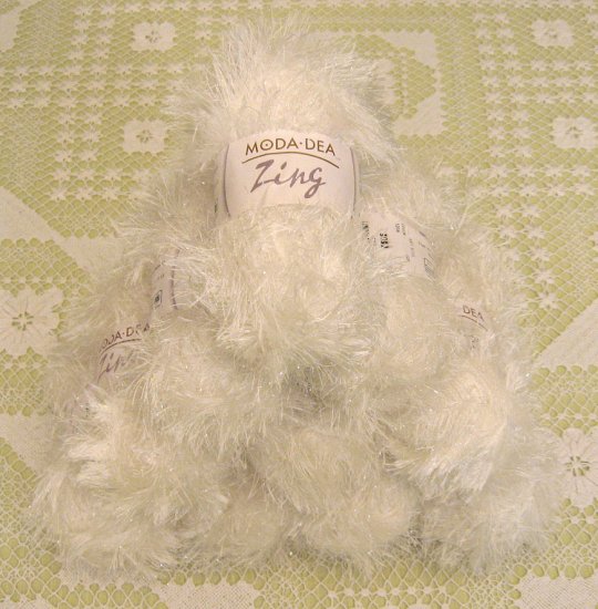 $60 Lot--10 Skeins Moda Dea Zing "Pearl" Yarn + Free Gift!