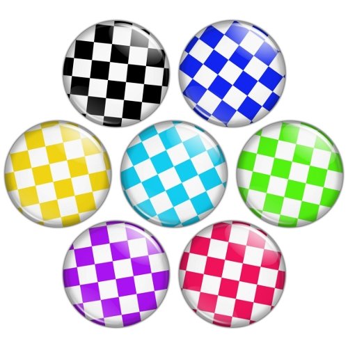 Check Pattern 1.25 inch Pinback Button Badge Set 2