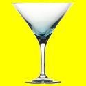 Blue Tinted Cocktail Glass