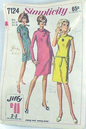 Mod Wiggle Dress, Cowl Collar 67 Sz14