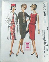 Dress Coat Pattern-McCalls 7079-Jackie Chic Sz 18