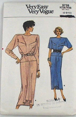 VOGUE 9739 Misses Dress Pattern SZ6-8-10