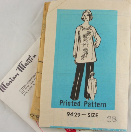 Marian Martin 9429 Mail Order VINTAGE PATTERN Tunic Pant Sz 38