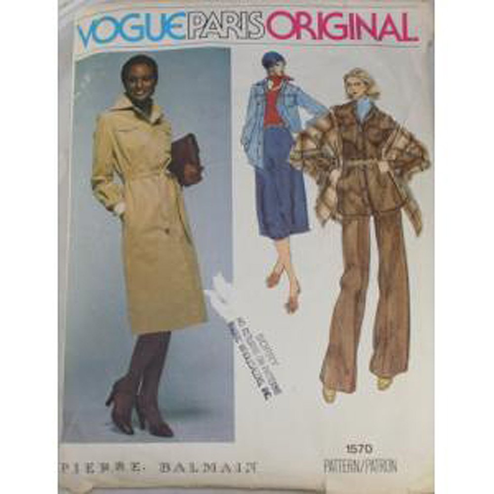 Vogue Paris Original 1570 Pierre Balmain Misses Outfit Sz 10