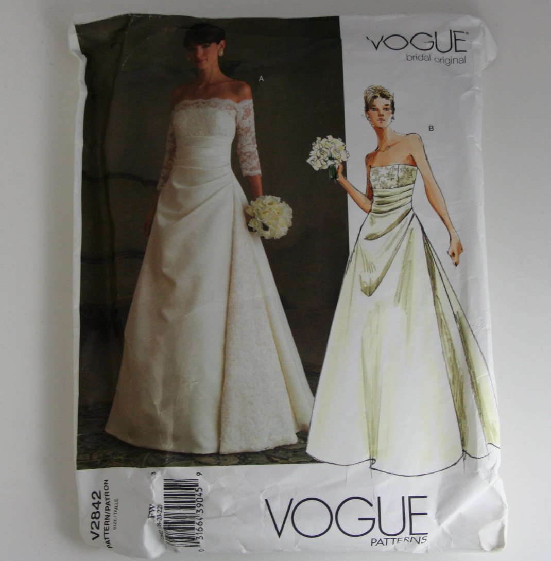 Vogue Bridal Original Misses Dress Vogue V2842 PATTERN SZ 18,20,22