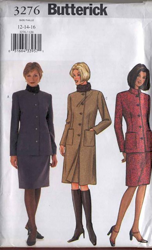 Butterick 3276 Long or short Jacket and Skirt Pattern 12-16