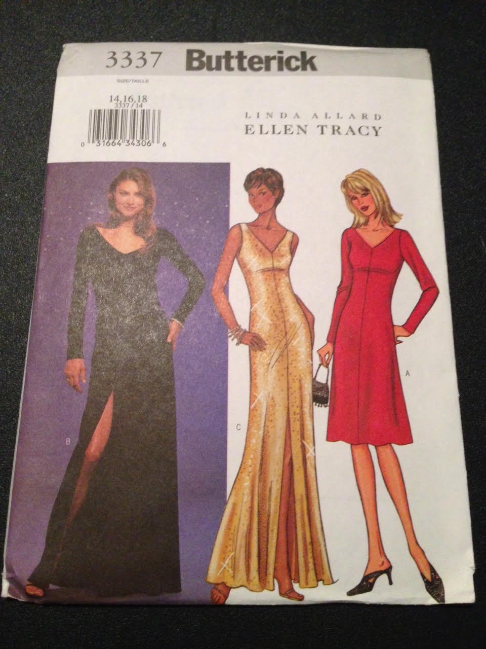 Butterick 3337 Sewing Pattern, Misses' Petite Dress, Size 14,16,18