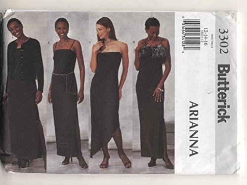 Butterick 3302 Arianna Formal Evening Wear Sewing Pattern Size 18,20,22