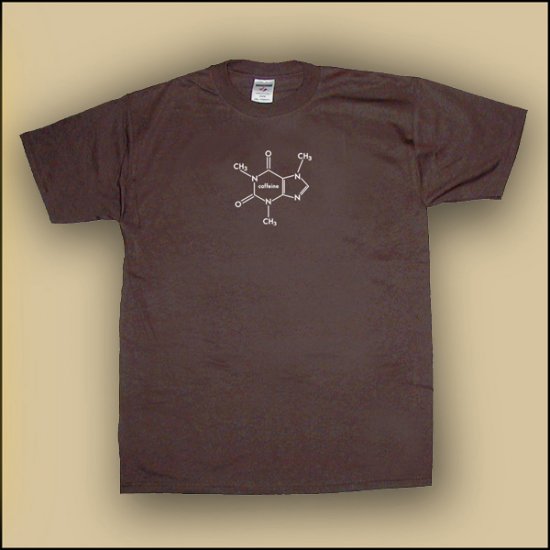 Coffee molecule vintage funny geek mug maker t shirt tee shirt