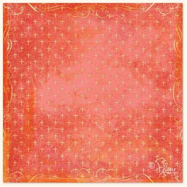 Amazing Grace Collection - Cross Print Crimson