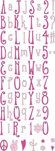 Cuttlebug Alphabet Die Set - Hippie Chick