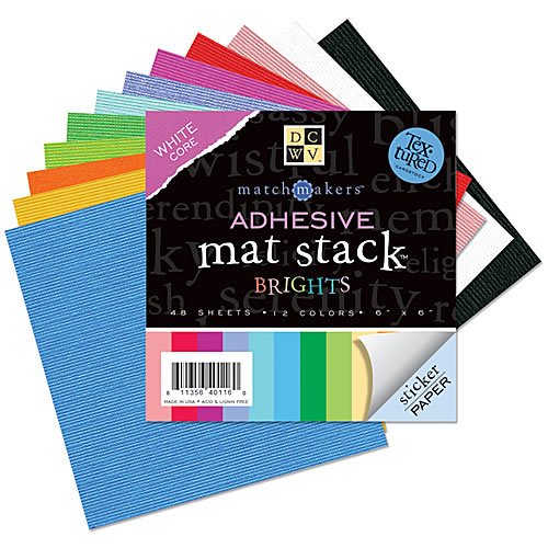 Adhesive Backed 6x6 Cardstock - Brights