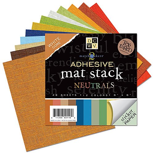 Adhesive Backed 6x6 Cardstock - Neutrals