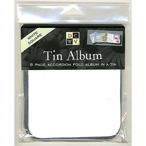 Square White Tin Album
