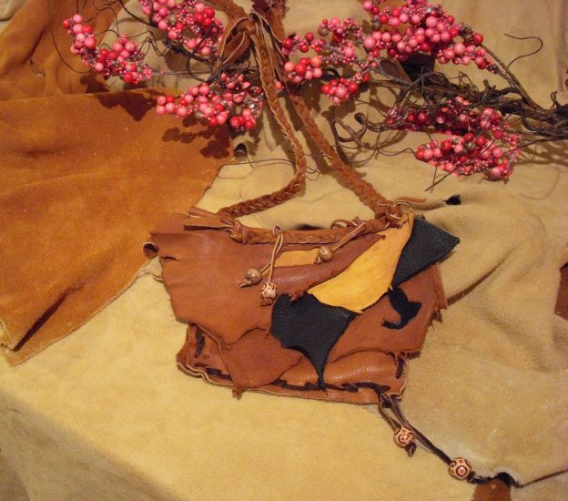 SOLD Handcrafted Leather Mini Purse